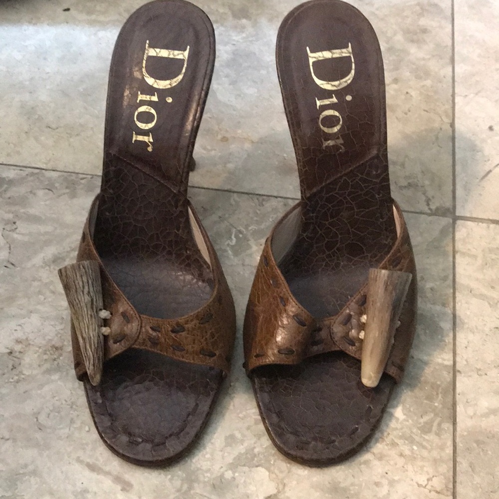 Dior Mules w/ Horn size 39.5